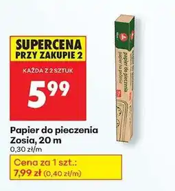 Biedronka Papier do pieczenia Zosia, 20 m oferta
