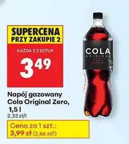 Biedronka Napój gazowany Cola Original Zero, 1,5 l oferta