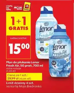 Biedronka Płyn do płukania Lenor Fresh Air, 50 prań, 700 ml oferta