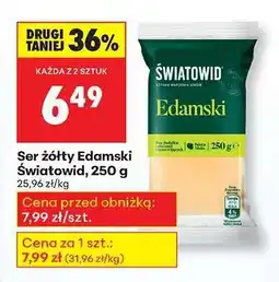 Biedronka Ser żółty Edamski Światowid 250 g oferta