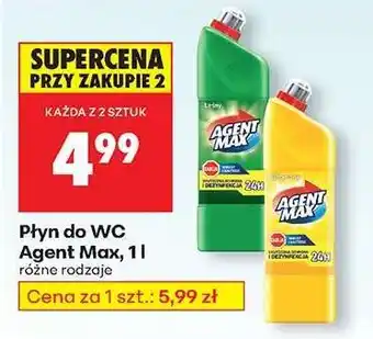 Biedronka Płyn do WC Agent Max, 1 l oferta