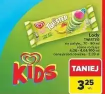 Carrefour Lód green Algida Twister oferta