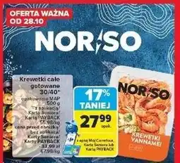 Carrefour Krewetki gotowane vannamei Norso oferta