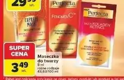 Carrefour Maska na twarz szyję i dekolt podwójna siła kolagenu Perfecta Multi Kolagen Retinol oferta