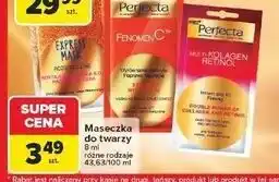 Carrefour Maska na twarz szyję i dekolt podwójna siła kolagenu Perfecta Multi Kolagen Retinol oferta