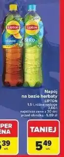 Carrefour Herbata mrożona zero Lipton Green Ice Tea oferta