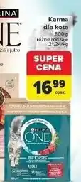 Carrefour Karma dla kota adult wołowina i pełne ziarna Purina One oferta