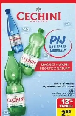 Carrefour Woda wysokonasycona Muszyna Cechini oferta