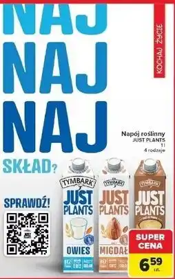 Carrefour Napój barista owies Tymbark Just Plants oferta