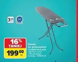 Carrefour Deska do prasowania classic m black Leifheit oferta