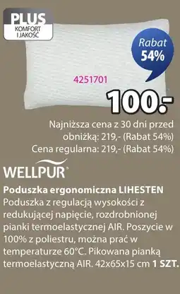 JYSK WELLPUR Poduszka ergonomiczna LIHESTEN oferta
