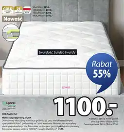 JYSK DREAMZONE Materac sprężynowy MORA oferta
