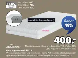 JYSK DREAMZONE Materac piankowy LILLELV oferta