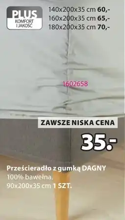 JYSK Prześcieradło z gumką DAGNY oferta