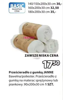 JYSK Prześcieradło z gumką JANNE oferta