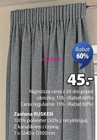 JYSK Zasłona RUSKEN oferta