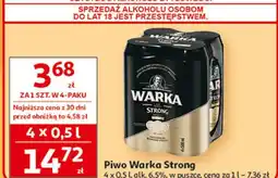 Auchan Piwo Warka Strong oferta
