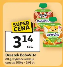 Auchan Mus jabłka truskawki i banany Bobovita oferta