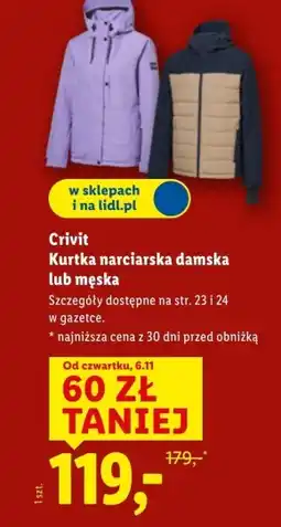 Lidl Kurtka narciarska Crivit oferta