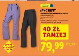 Lidl Spodnie narciarskie Crivit oferta