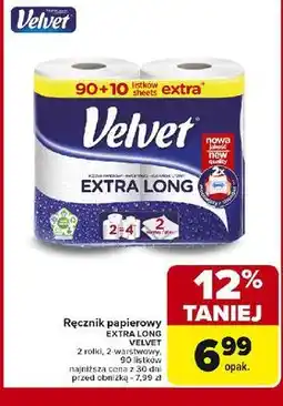 Carrefour Ręcznik papierowy Velvet Extra Long oferta