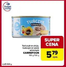 Globi Tuńczyk kawałki w sosie własnym Carrefour Classic oferta