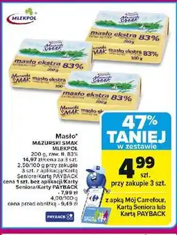 Carrefour Masło ekstra Mazurski Smak oferta