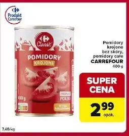 Globi Pomidory całe bez skórki Carrefour Extra oferta