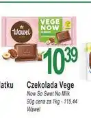 E.Leclerc Czekolada z pastą orzecha laskowego Wawel Vege Now oferta