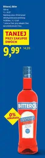 Lidl Likier free Bitterol oferta