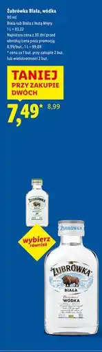 Lidl Wódka Żubrówka Biała oferta