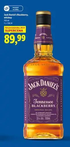 Lidl Whiskey Jack Daniel's Tennessee Blackberry oferta