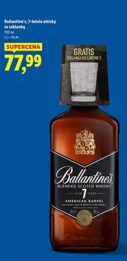 Lidl Whisky + szklanka Ballantine's 7 Yo oferta