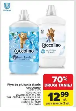 Carrefour Płyn do płukania blue splash Coccolino Fresh & Soft oferta