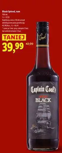 Lidl Rum Captain Cook's Spieced Black oferta