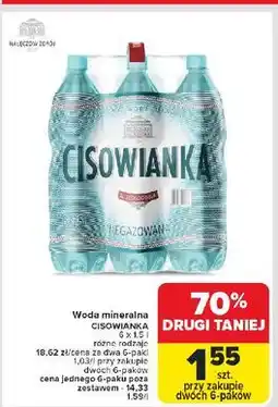 Carrefour Woda niegazowana Cisowianka oferta