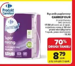 Carrefour Ręcznik papierowy premium super mocny Carrefour Essential oferta