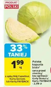 Carrefour Kapusta biała polska oferta