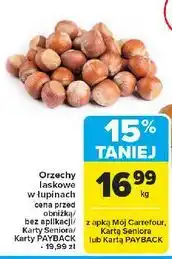 Carrefour Orzechy laskowe w łupinie oferta