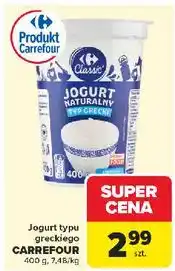 Carrefour Jogurt naturalny typ grecki Carrefour Classic oferta