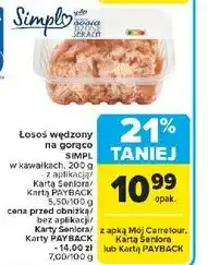 Carrefour Łosoś kawałek wędzony na gorąco Simpl oferta