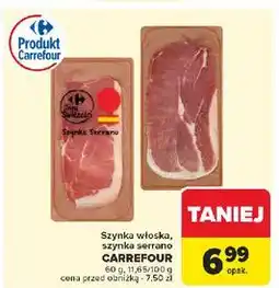 Carrefour Szynka włoska Carrefour Targ Świeżości oferta