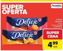Carrefour Ciastka z galaretką malinową Delicje Szampańskie oferta