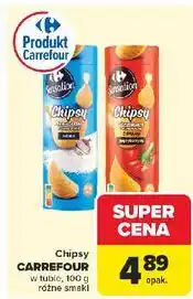 Carrefour Chipsy o smaku paprykowym w tubie Carrefour Sensation oferta