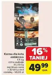 Carrefour Karma dla kota kaczka i indyk Ambrosia oferta
