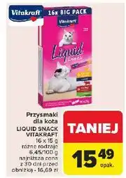 Carrefour Karma dla kota łosoś Vitakraft Liquid Snack oferta