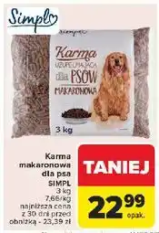 Carrefour Karma uzupełniająca dla psów makaronowa Simpl oferta