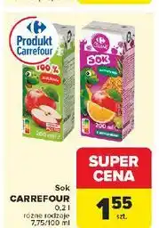 Carrefour Sok jabłkowy Carrefour Classic oferta