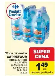 Carrefour Woda niegazowana Carrefour Kids oferta