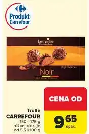 Carrefour Trufle belgijskie noir z mlecznej czekolady nadzieniem truflowym Lemaitre oferta